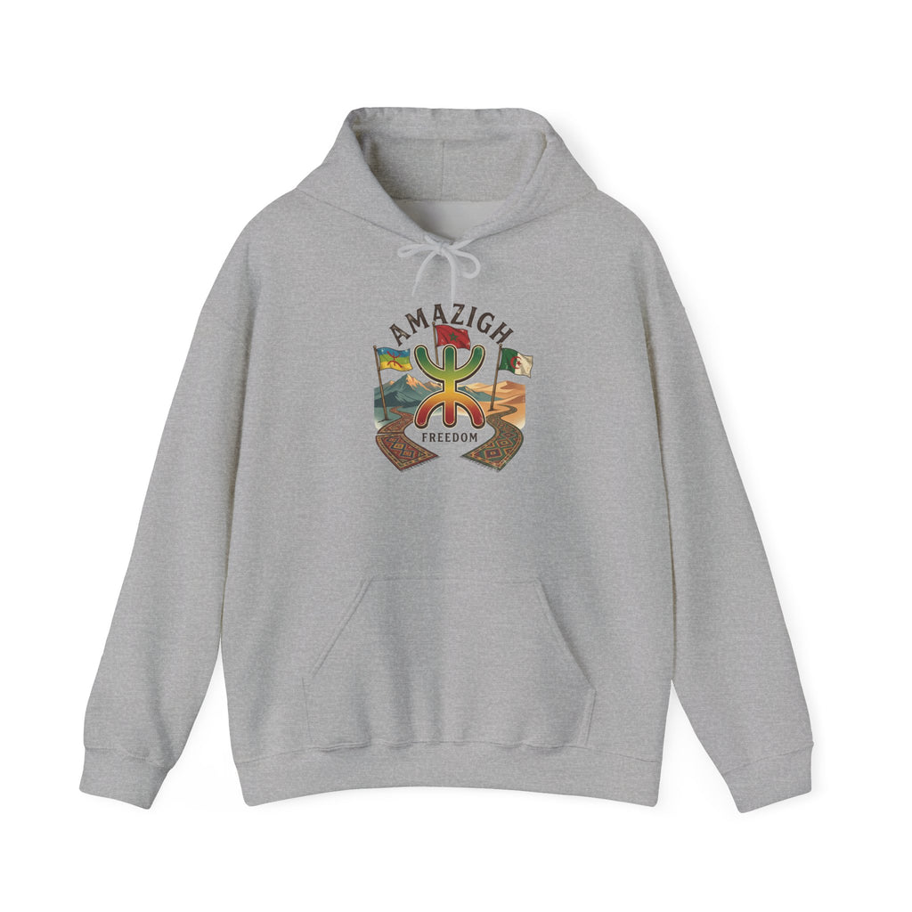 Amazigh Freedom Crest Hoodie, pastel kawaii aesthetic, candy kawaii