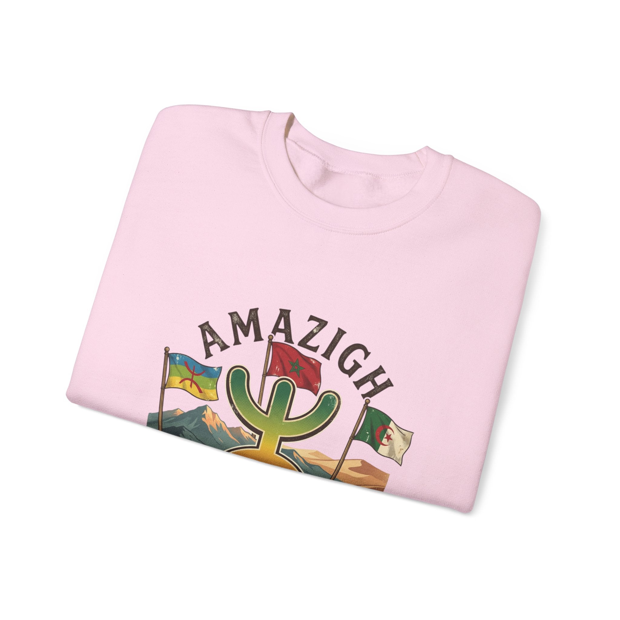Amazigh Freedom Crewneck Sweatshirt | Heritage Symbol, Tribal Morocco