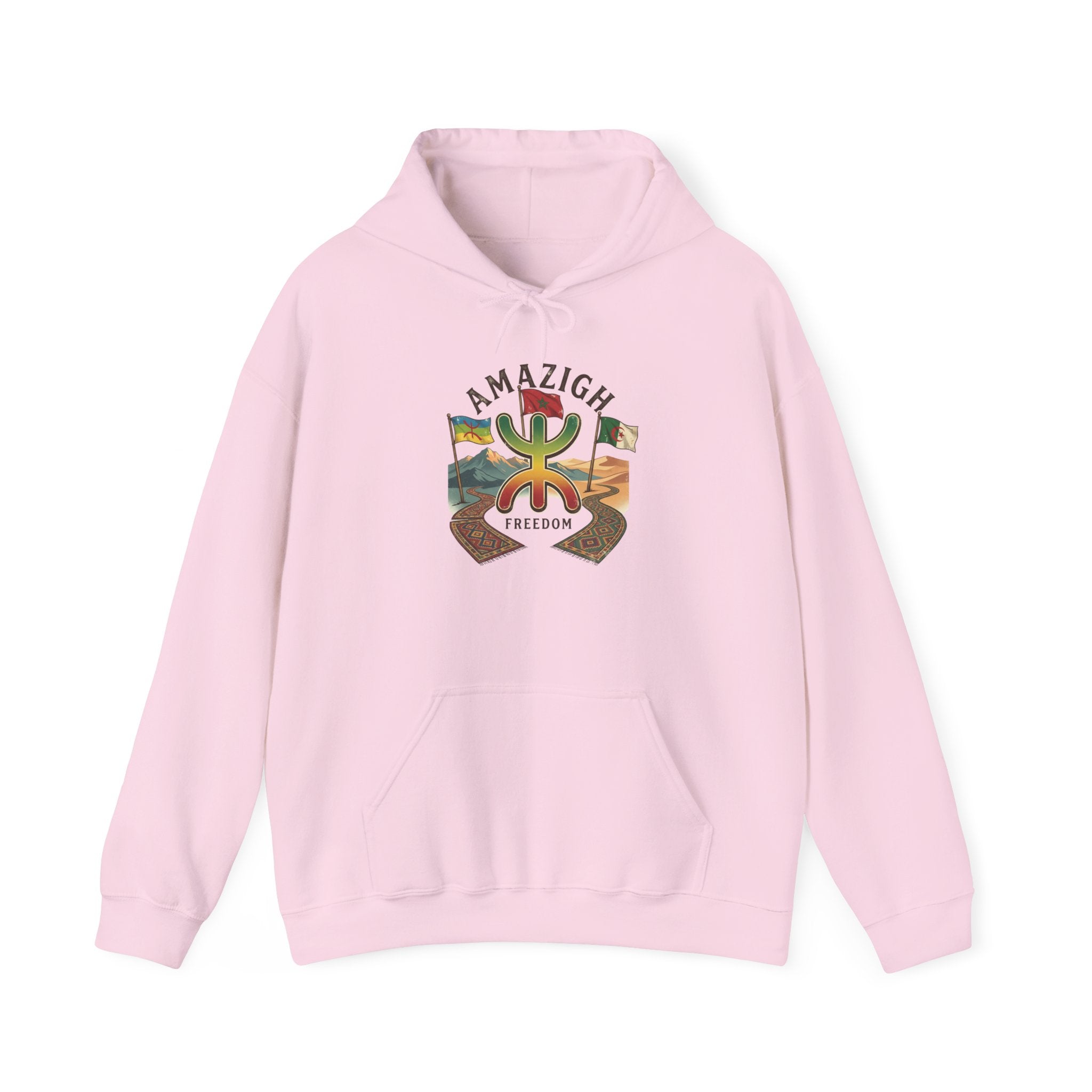 Amazigh Freedom Crest Hoodie, pastel kawaii aesthetic, candy kawaii