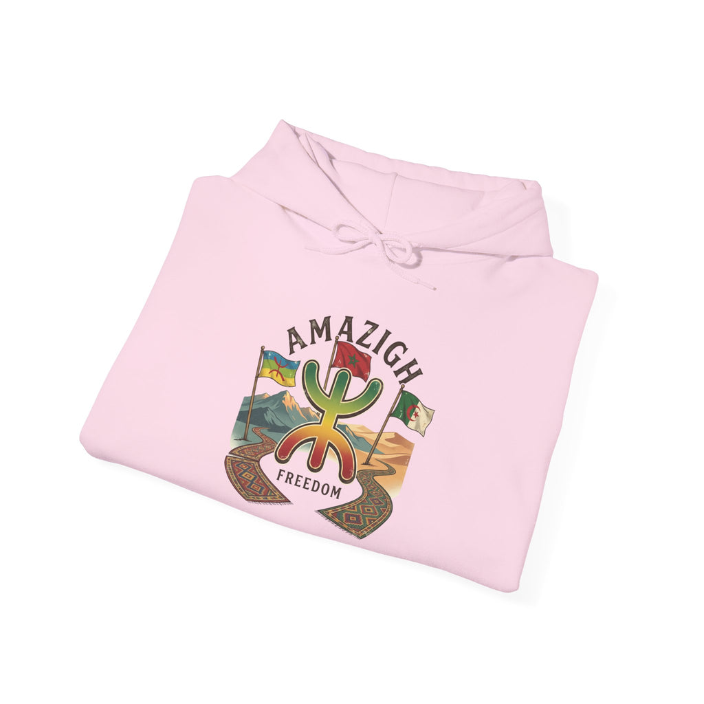 Amazigh Freedom Crest Hoodie, pastel kawaii aesthetic, candy kawaii